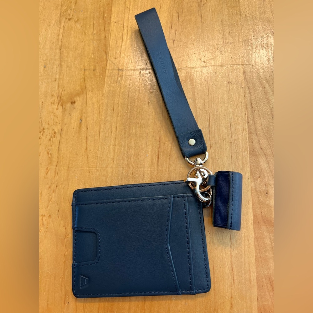 Andar Denner Wallet Navy with Chapstick Holder
